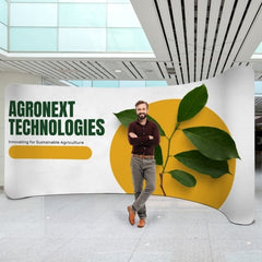 Curved exhibition wall 6 m