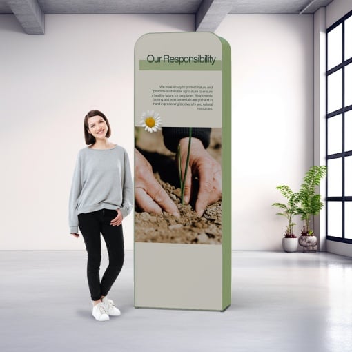 Gerade 3D Wand 1x3 m
