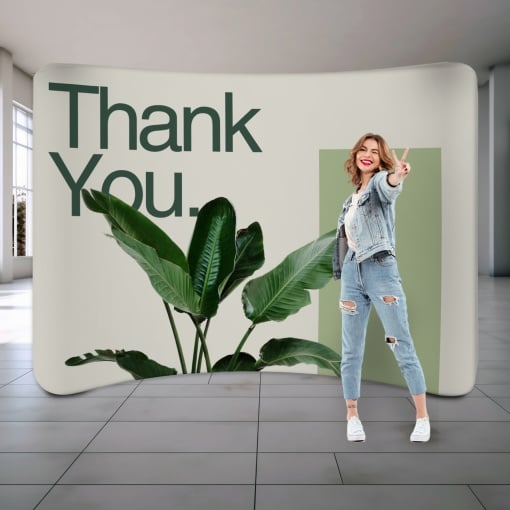Gebogene Messewand 3 m